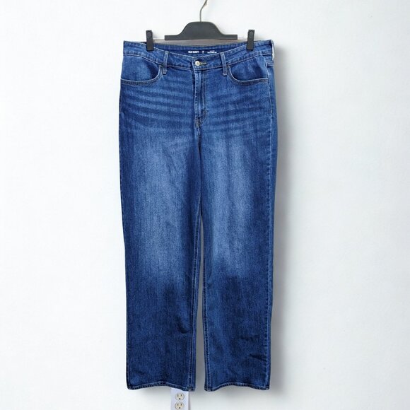 Old Navy Denim - Old Navy Wow Wide Leg Jeans Womens 14 Hi Wasted Tall Medium Wash Denim Pants